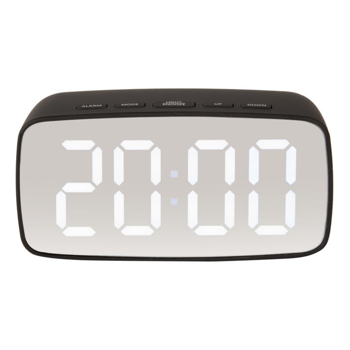 Despertador ovalado LED Silver | Negro- Imagen del producto n°0