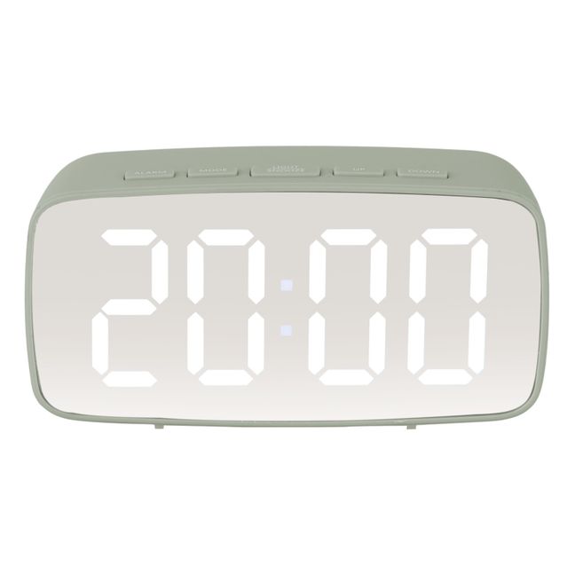 Oval LED Silver Alarm Clock | Sage