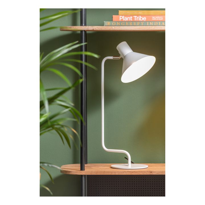 Curved Metal Desk Lamp | White- Product image n°1