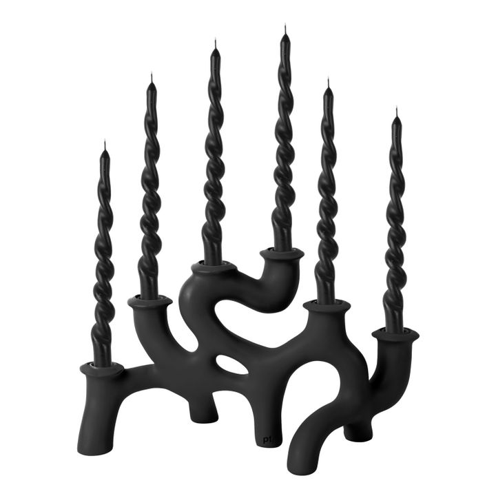 Swirls Candle Holder - L | Black- Product image n°3