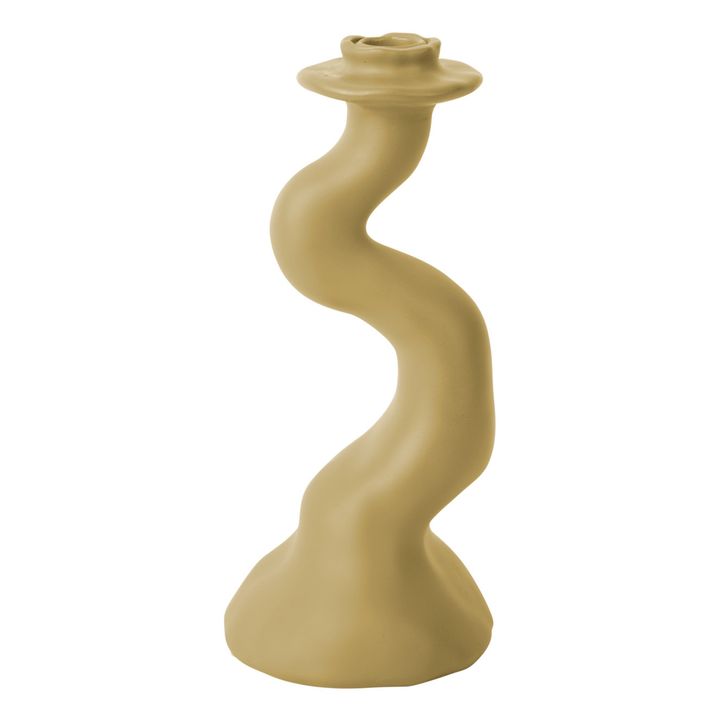 Organic Swirl Candle Holder - M | Beige- Product image n°0