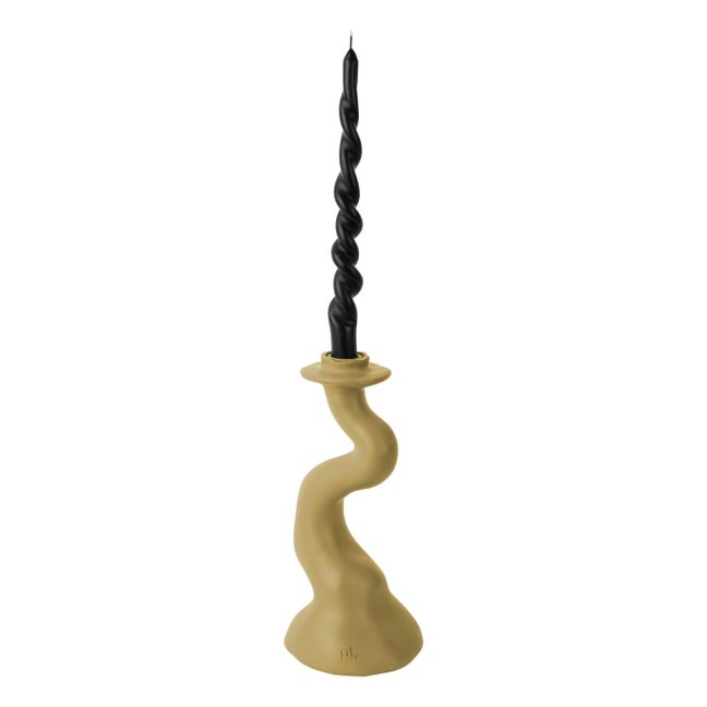 Organic Swirl Candle Holder - M | Beige