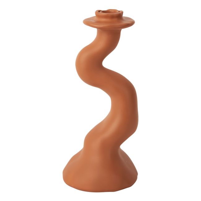 Kerzenhalter Organic Swirl - M | Terracotta