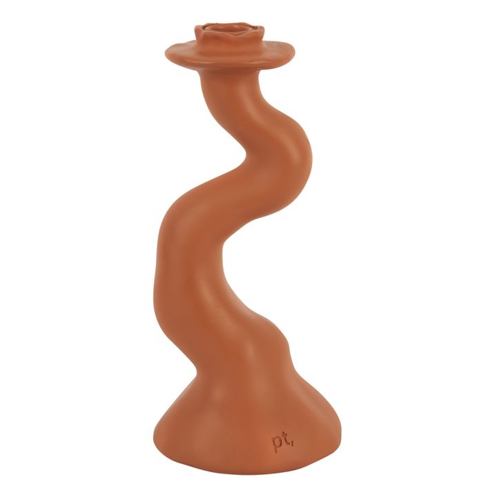 Organic Swirl Candle Holder - M | Terracotta- Produktbild Nr. 2