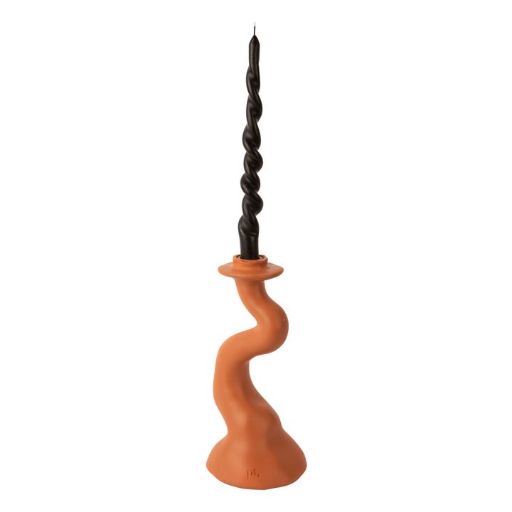 Organic Swirl Candle Holder - M | Terracotta- Produktbild Nr. 3