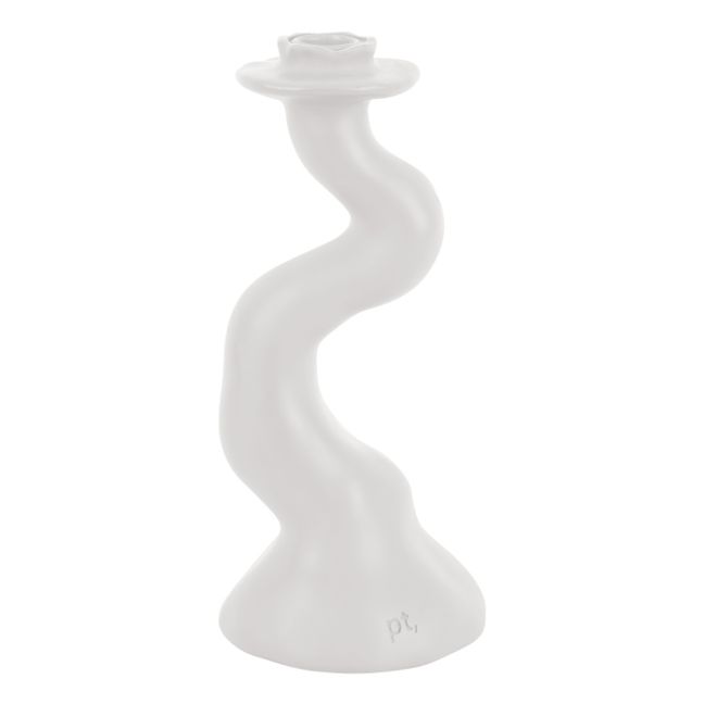 Kerzenhalter Organic Swirl - M | Weiß