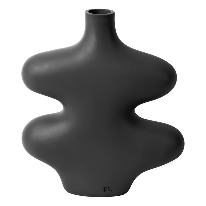Organic Curve Vase - S | Black- Product image n°0