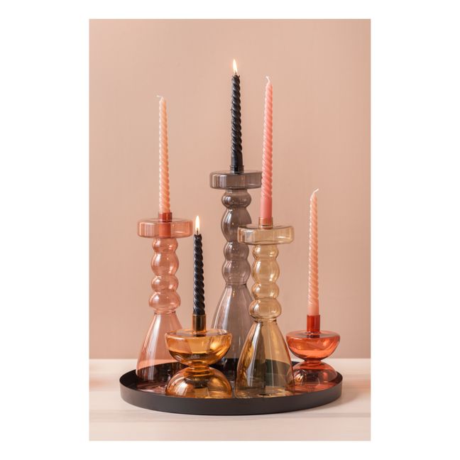 Kerzenhalter Diabolo aus Glas | Terracotta