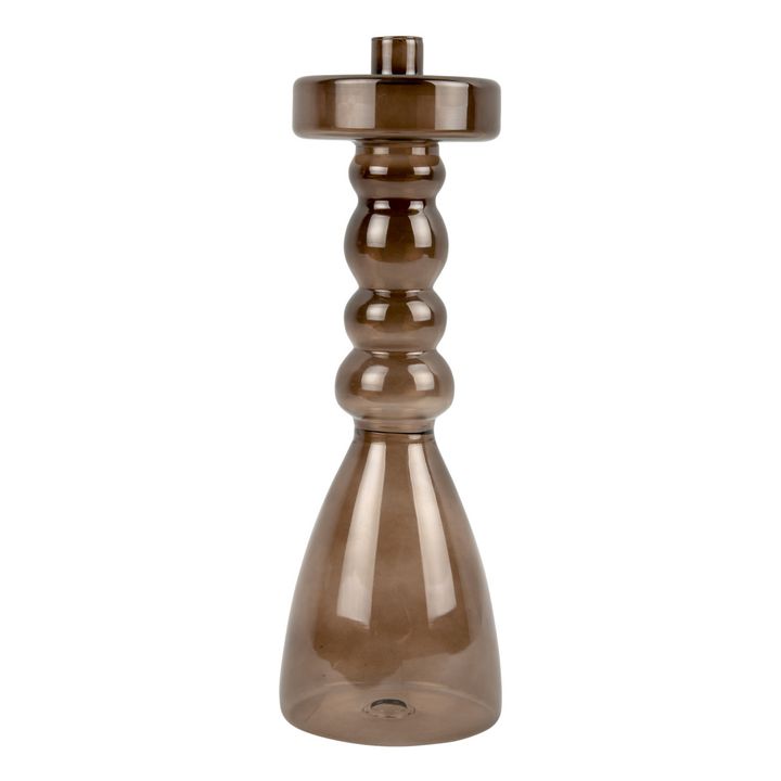Kerzenhalter Pawn aus Glas | Braun- Produktbild Nr. 0