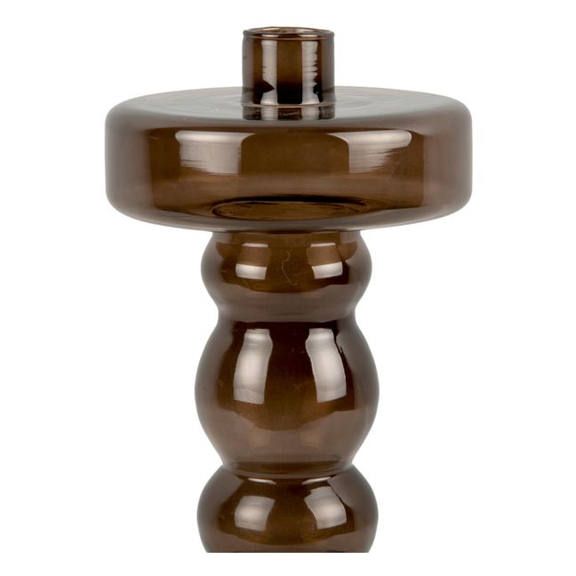 Pawn Glass Candle Holder | Brown