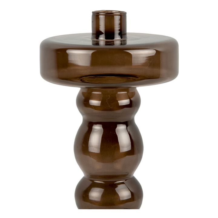 Bougeoir Pawn en verre | Brun- Image produit n°3
