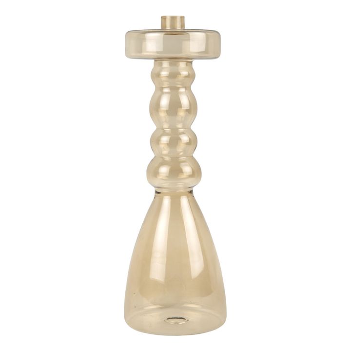 Bougeoir Pawn en verre | Beige- Image produit n°0