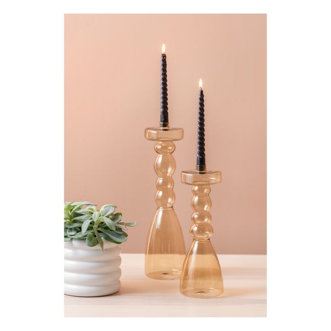 Pawn Glass Candle Holder | Beige