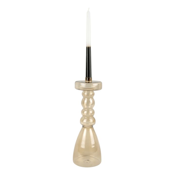 Bougeoir Pawn en verre | Beige- Image produit n°3