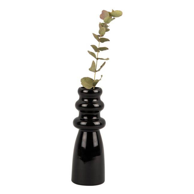 Sparkle Bottle Vase | Schwarz