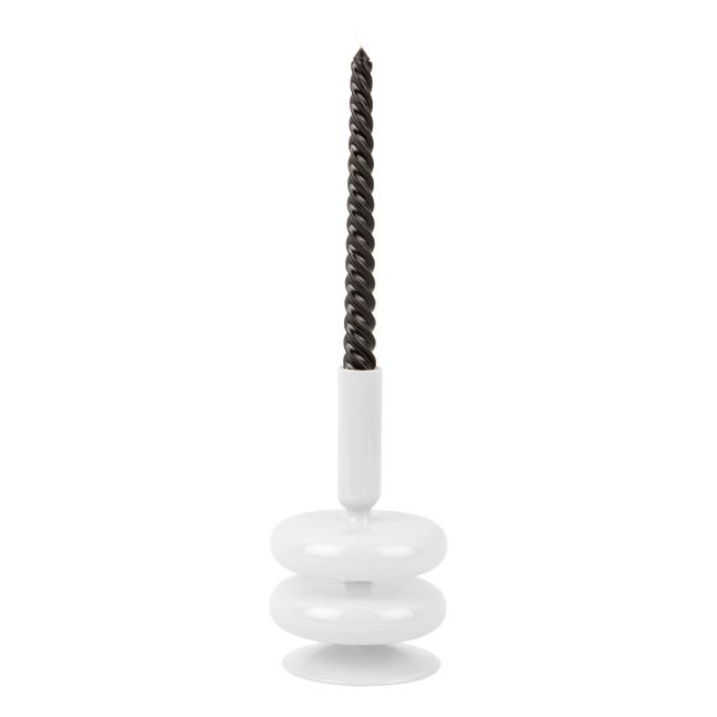 Sparkle Double Ring Candle Holder | Bianco