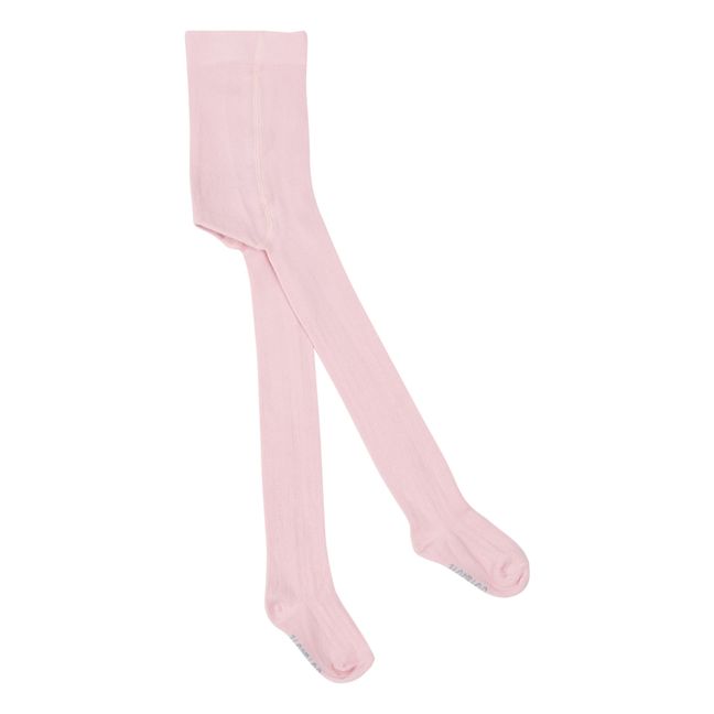 Ribbed Tights | Pale pink