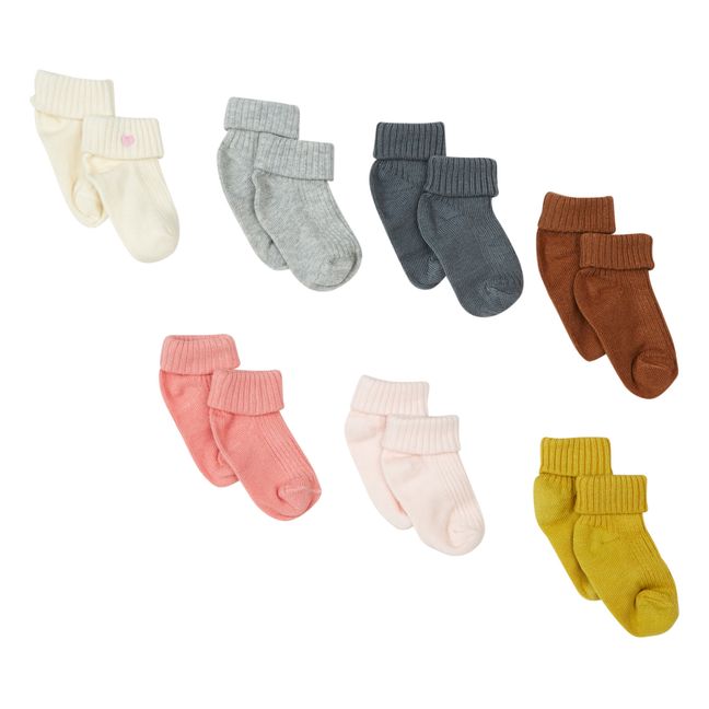 Socks - Set of 7 Pink