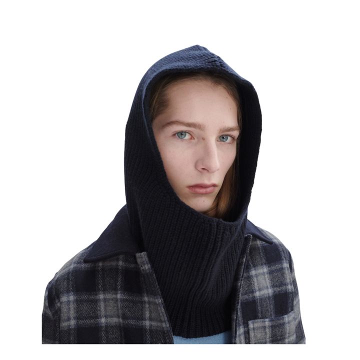 Sacha Merino Wool Balaclava | Navy blue