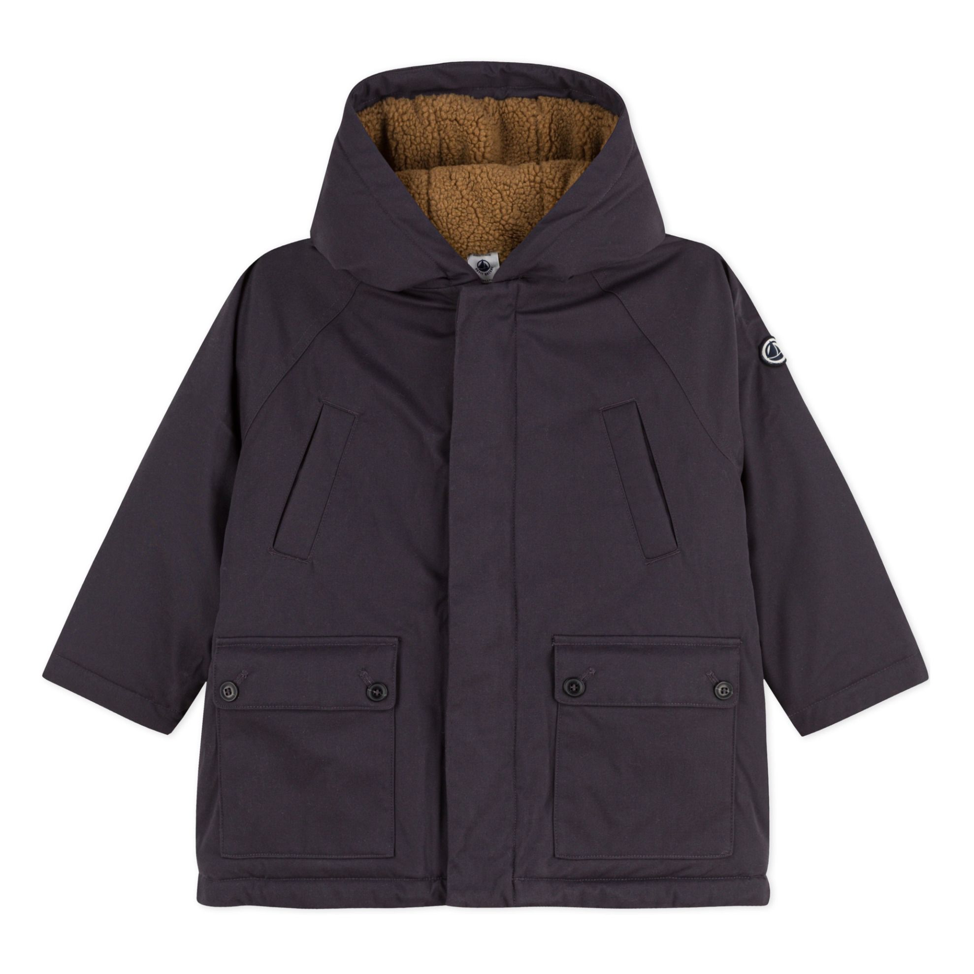 Petit Bateau Damen Parka Langärmelig – Recyceltes Material, Sherpagefüttert, Mit Taschen