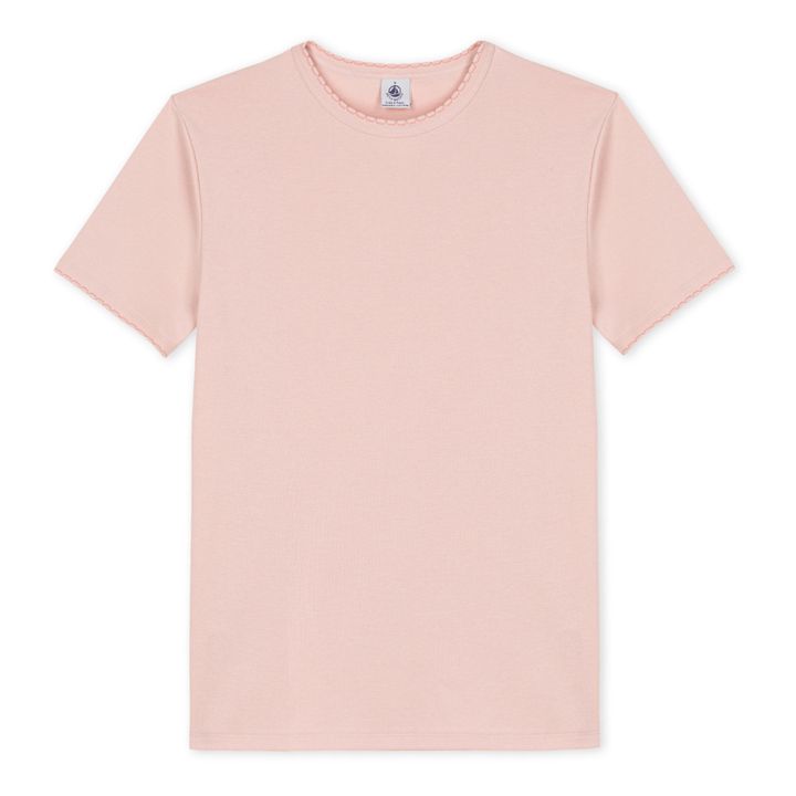 Cocotte Organic Cotton Collar Detail T-shirt - Women’s Collection  | Rosa- Imagen del producto n°0