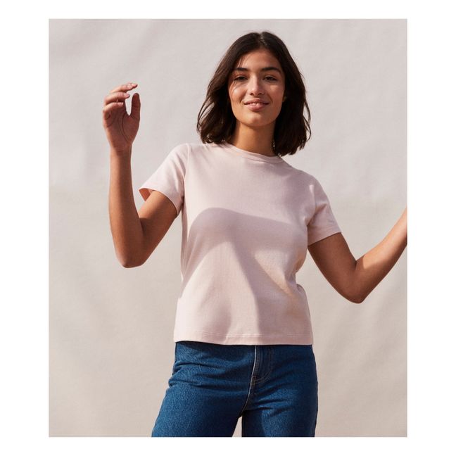 T-Shirt Rundausschnitt Bio-Baumwolle - Damenkollektion  | Rosa