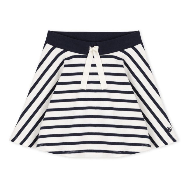 Cilou Striped Jersey Skirt | Blanco