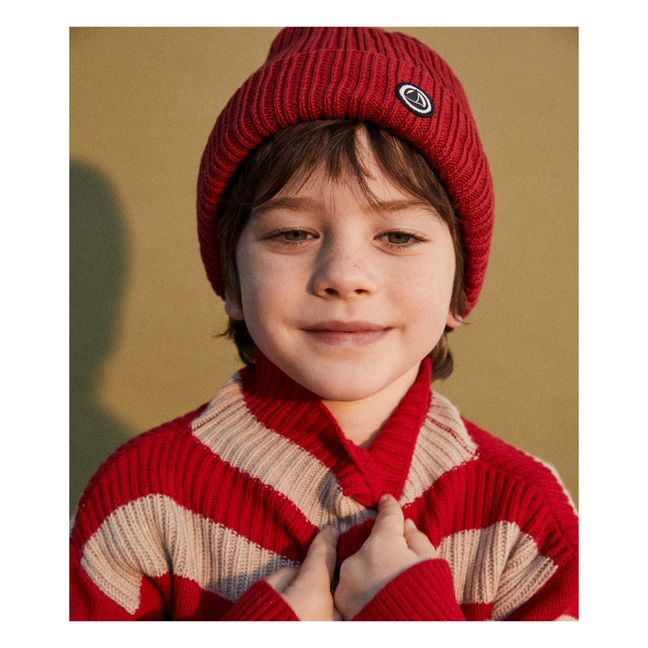 Caviar Knitted Turtleneck Jumper Red