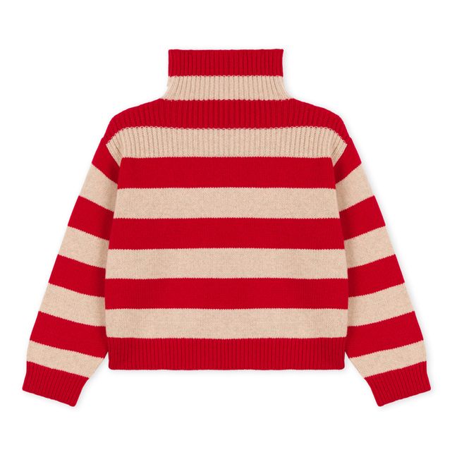 Caviar Knitted Turtleneck Jumper Red