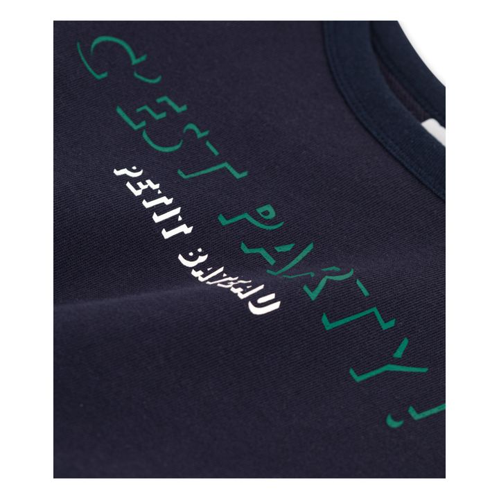 Centre Fleece Sweatshirt | Navy blue- Product image n°2