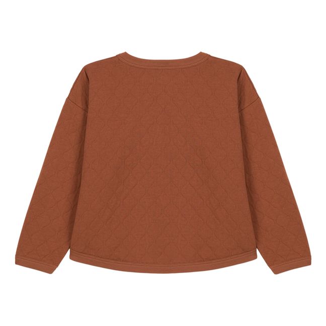Casual Quilted Sweatshirt | Braun