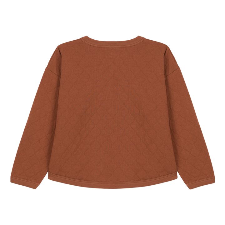 Casual Quilted Sweatshirt Brown- Product image n°2