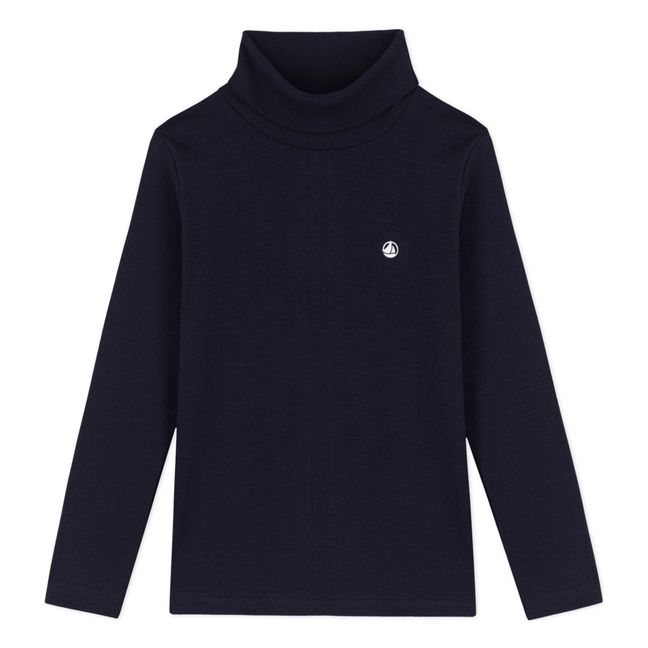 Casino Organic Cotton Turtleneck | Blu marino