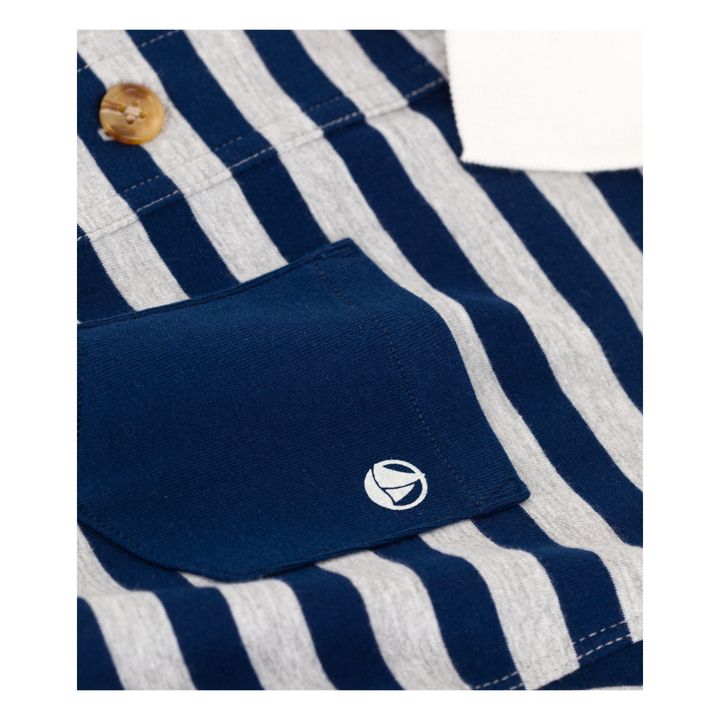 Choubidou Polo Neck Jersey T-shirt | Blue- Product image n°3