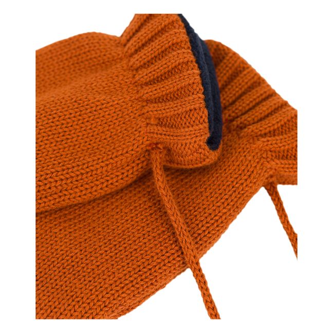 Organic Cotton Knitted Mittens Orange