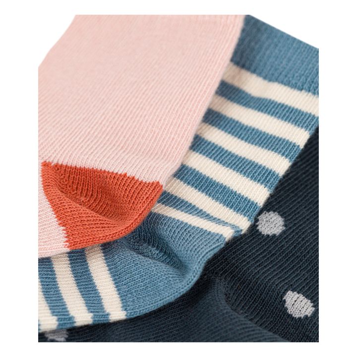 Socks - Set of 3 Blue- Product image n°1