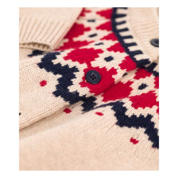 Carita Jacquard Knitted Cardigan | Beige- Produktbild Nr. 5