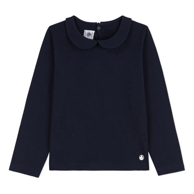 T-shirt Col Claudine Coving | Bleu marine