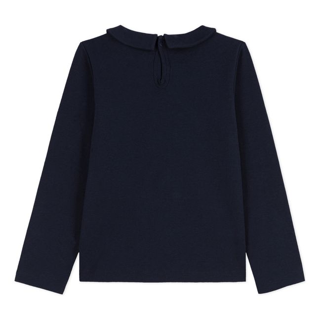 Coving Peter Pan Collar T-shirt | Azul Marino