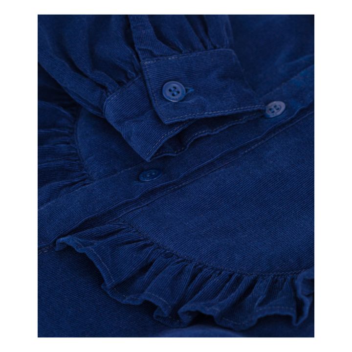Robe Velours Ceerique | Bleu- Image produit n°1