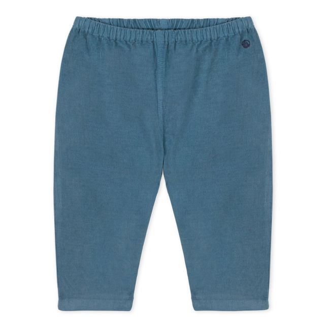 Pantalon Velours Coton Bio Caramba Bleu