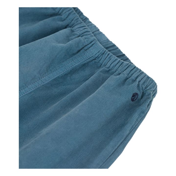 Caramba Velour Trousers | Blue- Product image n°1