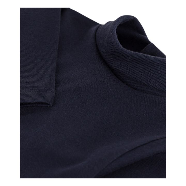 Cadenas Organic Cotton Roll Neck Baby Bodysuit | Azul Marino- Imagen del producto n°1