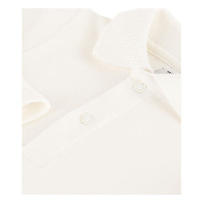 Ceddy Organic Cotton Polo Neck Baby Bodysuit | Weiß