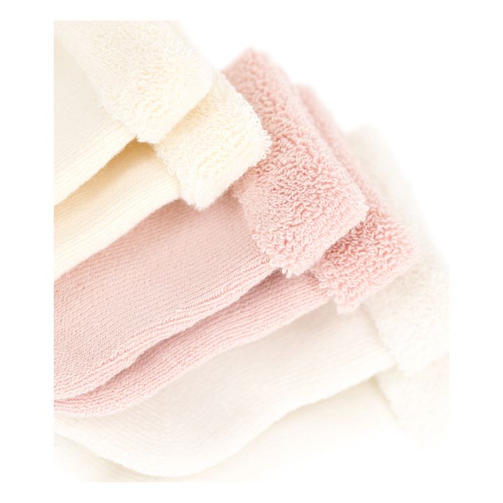 Organic Cotton Socks - Set of 3 White- Product image n°1