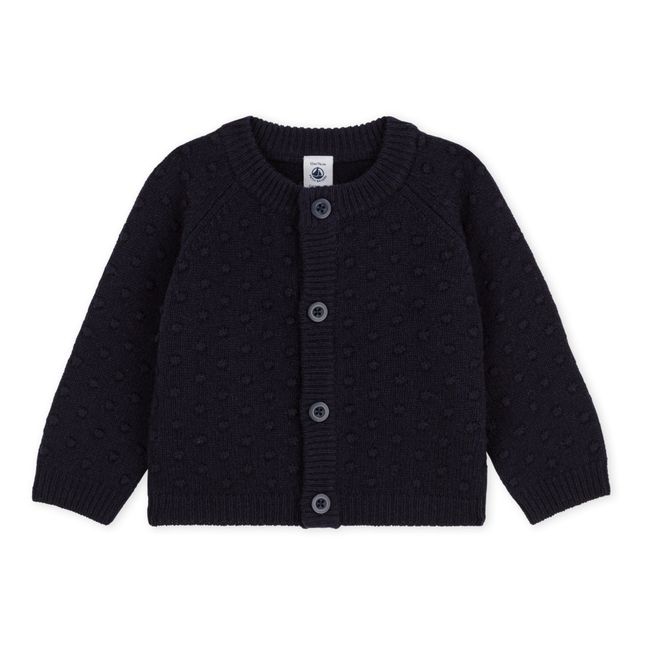 Croc Knitted Cardigan | Navy