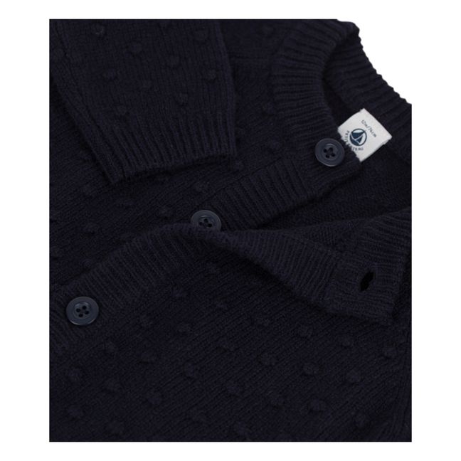 Croc Knitted Cardigan | Navy blue