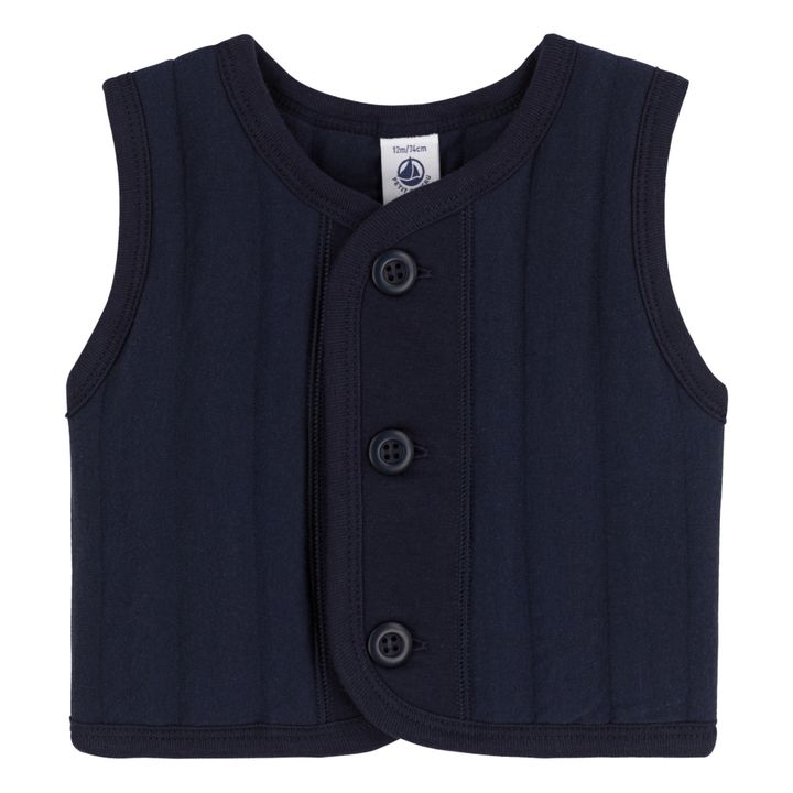 Quilted Vest | Navy blue- Product image n°0