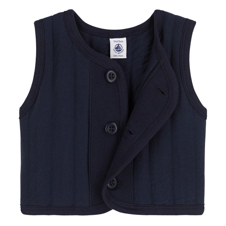 Quilted Vest | Navy blue- Product image n°3