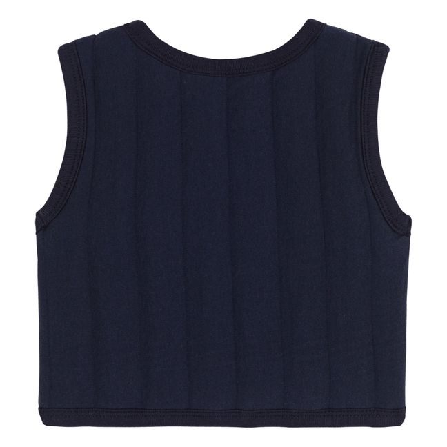 Quilted Vest | Navy blue